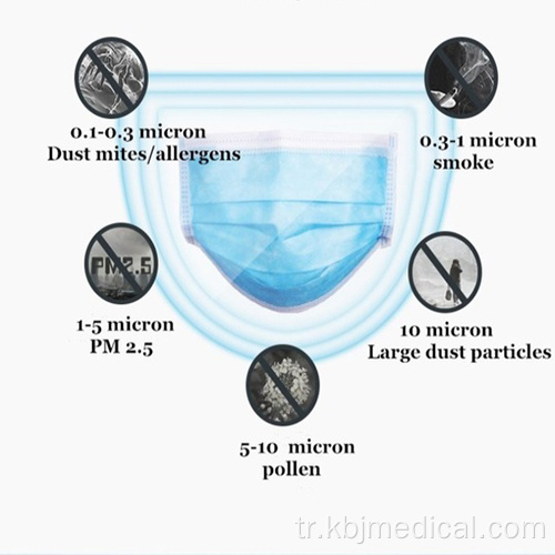 Örme Kulak İçi Tek Kullanımlık Tıbbi Yüz Maskeleri